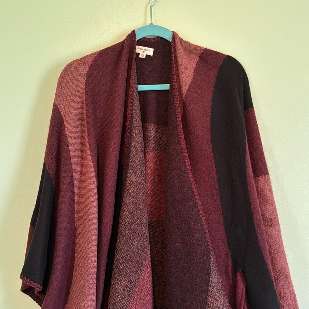 World Market Felt Poncho